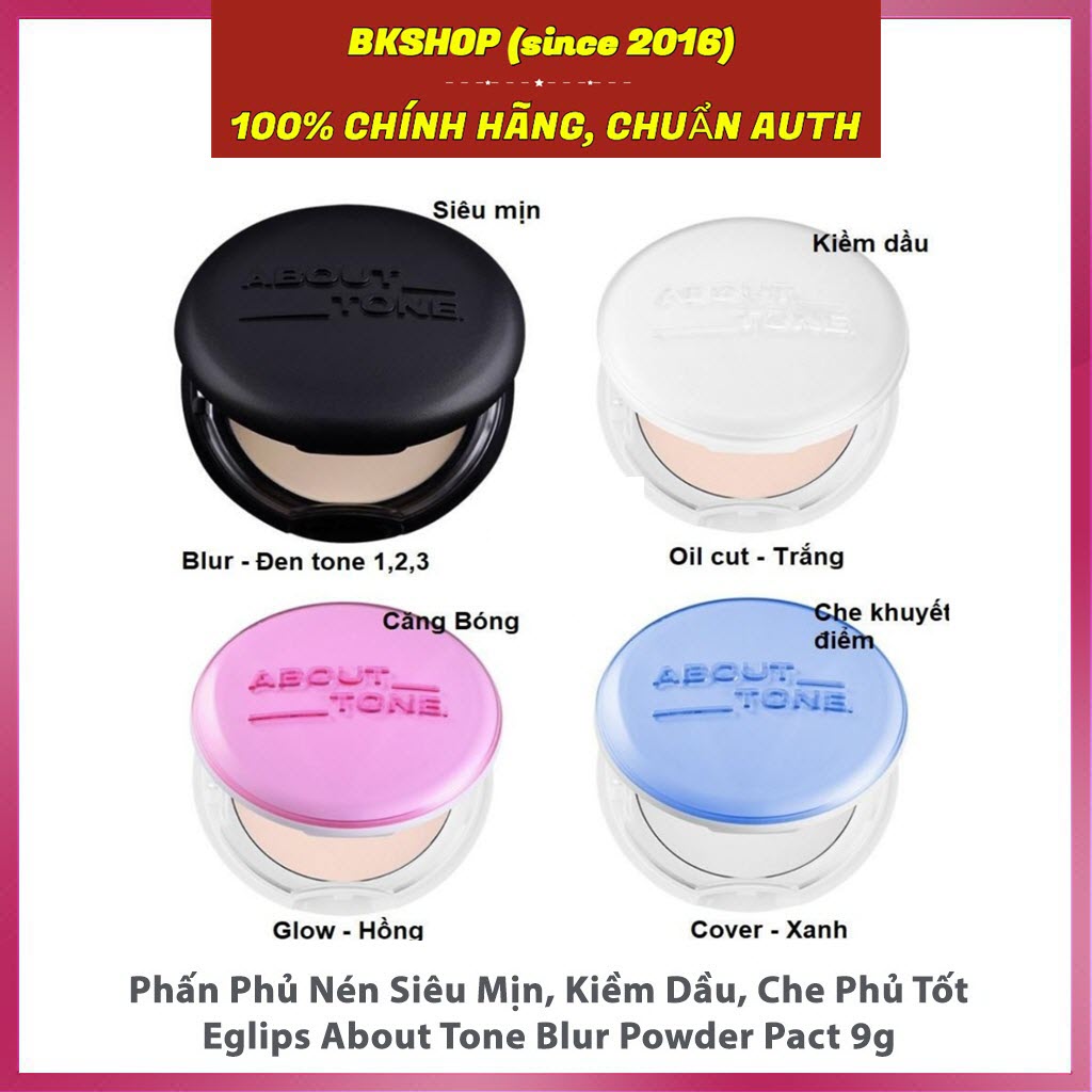 Phấn Phủ Dạng Nén Kiềm Dầu Eglips About Tone Blur Effect