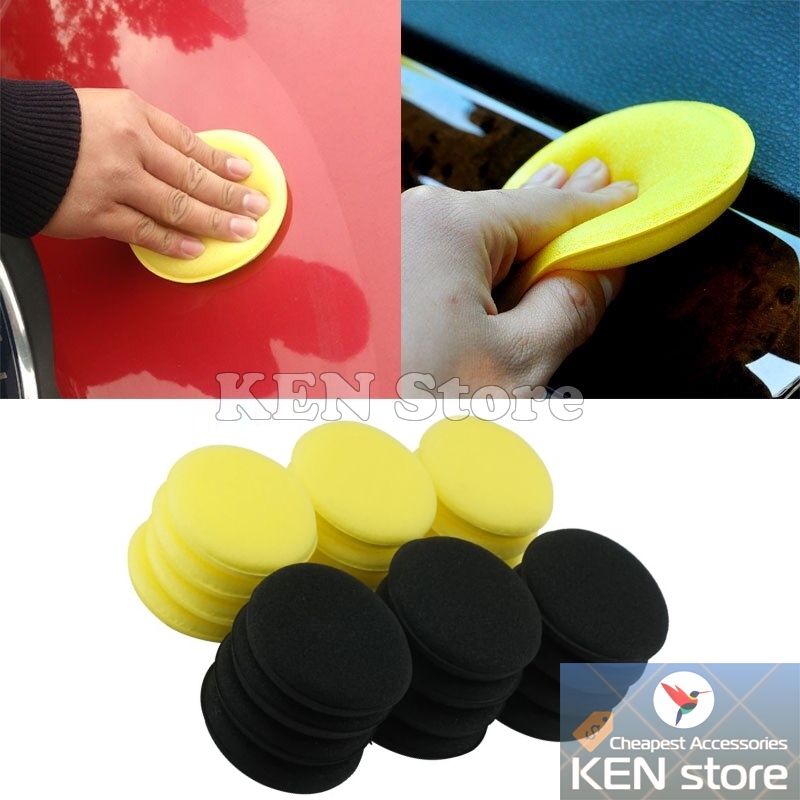 Miếng mút bọt biển tròn bôi sáp dưỡng xe, sáp đánh bóng ô tô xe máy