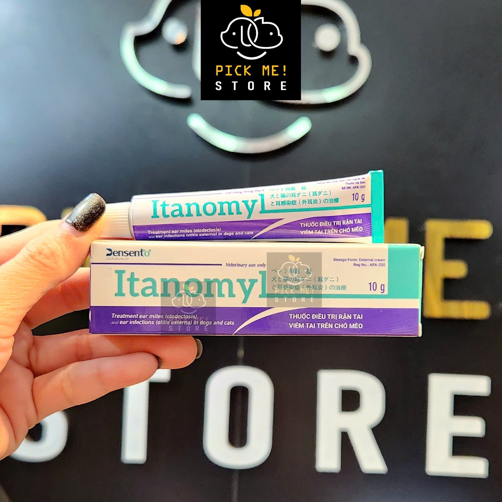 Itanomyl (thay thế Oridermyl) - Kem Bôi Trị Rận Tai, Viêm Tai, Nấm Tai cho Chó Mèo