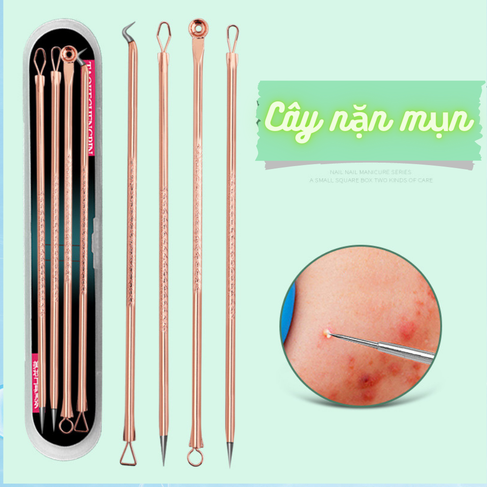 Cây Nặn Mụn 4 Món cây nặn mụn trứng cá mụn đầu đen