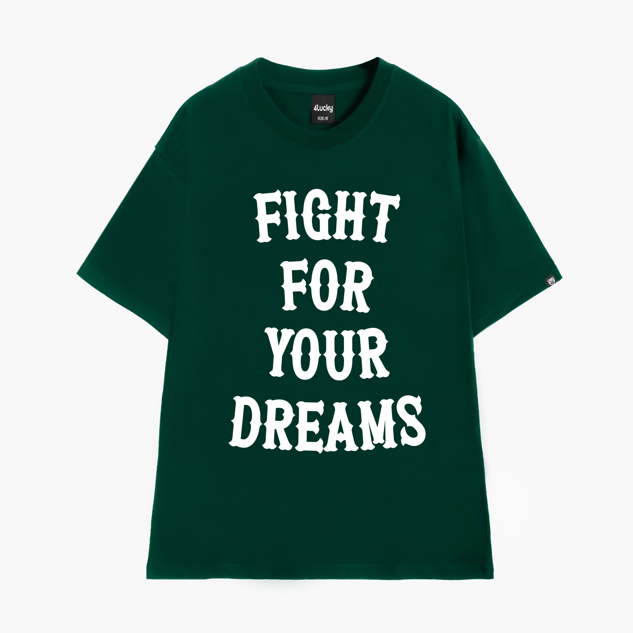 Áo thun trơn unisex 4lucky 6033 - tay lỡ form rộng oversize streetwear