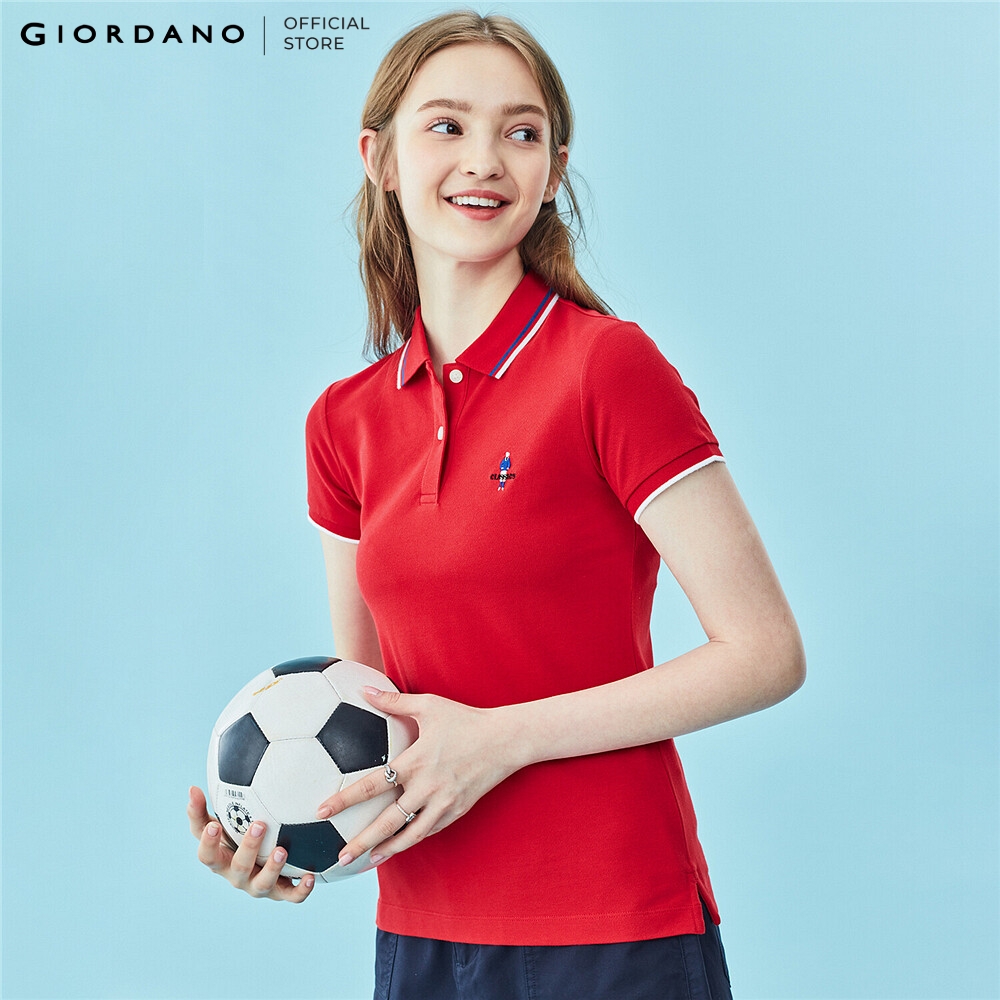 GIORDANO Áo Thun Nữ Có Cổ Classics Polo 05319260