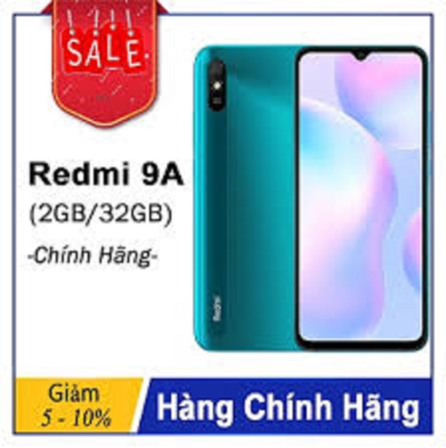 Điện thoại Cảm ứng siêu rẻ Xiaomi 9A - điện thoại Xiaomi Redmi 9A 2sim ram 2G/32G máy Chính Hãng, lướt Wed Tiktok Facebook Youtube chất, Bảo hành 12 tháng