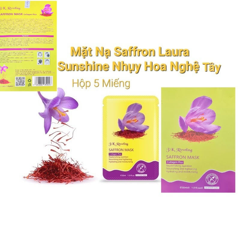 Mặt Nạ đắp mặt Nhụy Hoa Nghẹ Tây/ Mặt Nạ sinh Học Saffron Mask Collagen Plus