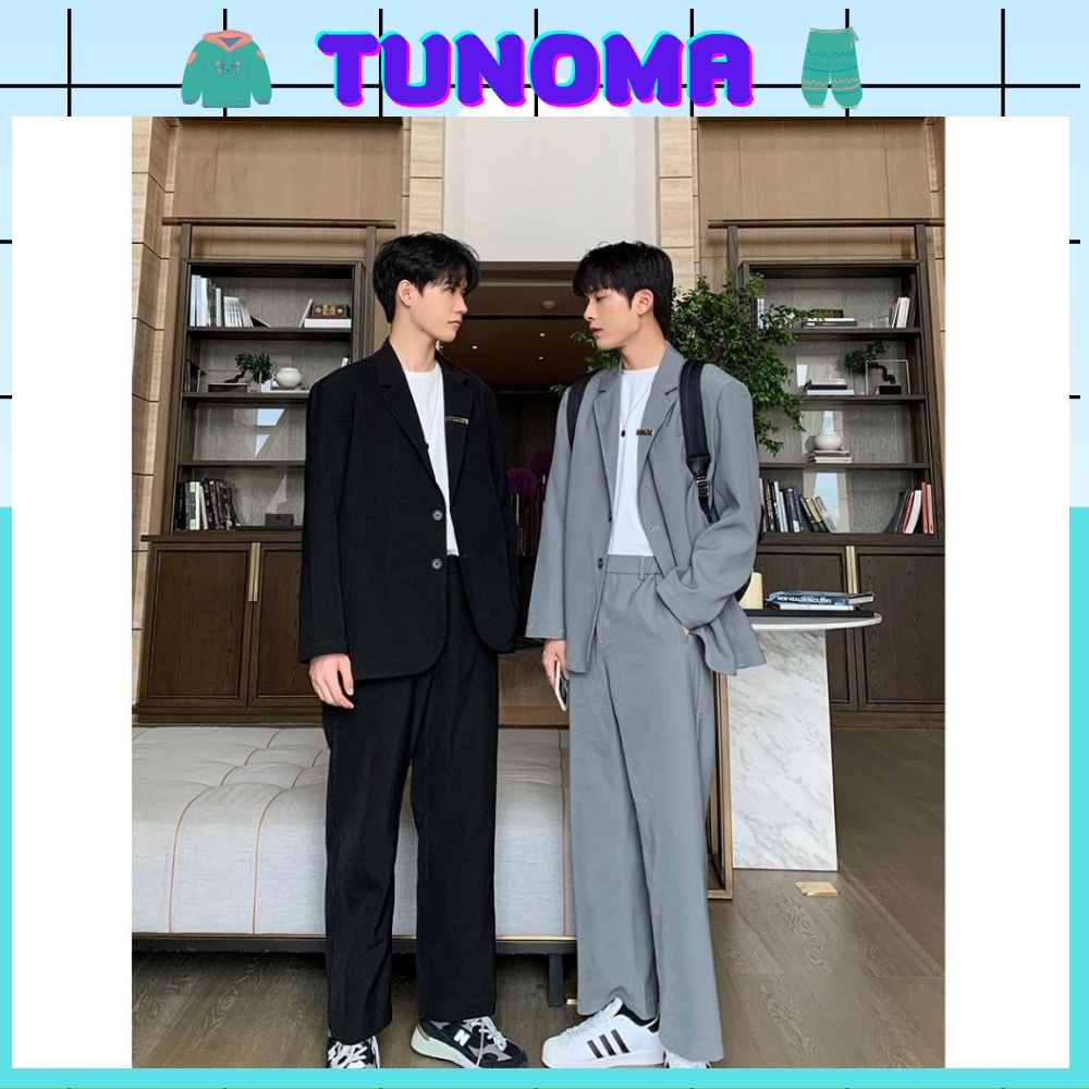 Bộ quần áo Blazer Tunoma set quần áo cao cấp unisex nam nữ phong cách Hàn quốc SBD001