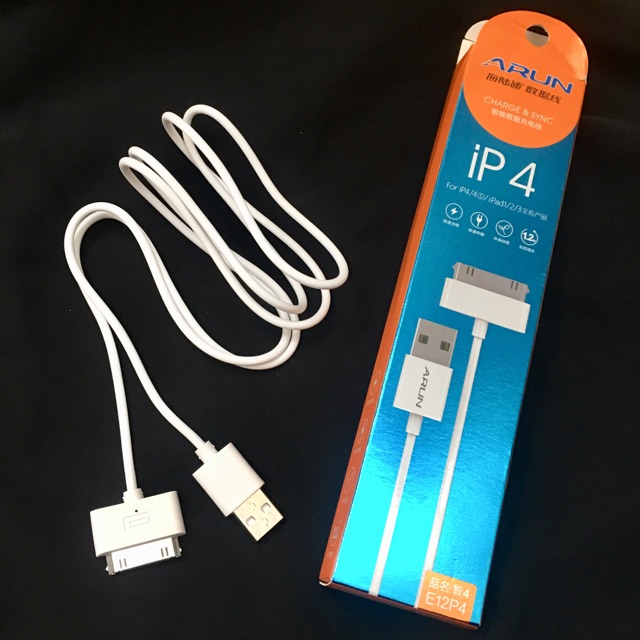 Dây sạc iphone 4/4s ipad 1/2/3 zin chính hãng Arun sạc nhanh siêu bền