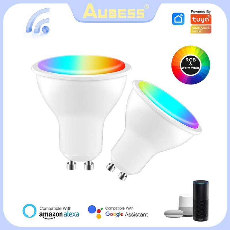 Aubess GU10 wifi thông minh ánh sáng bóng đèn 4 wát LED Dimmable thông minh Đèn Spotlight, làm việc với tuya cuộc sống thông minh ứng dụng, hỗ trợ Alexa n