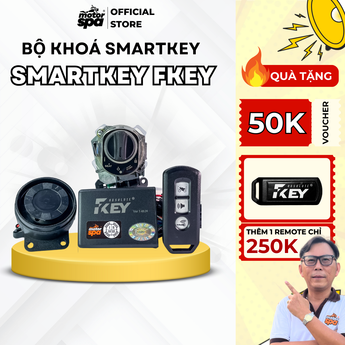Smartkey Fkey - Winner V1, Future Fi/ X/ Neo, Wave Alpha, Wave Blade, Wave RSX,...