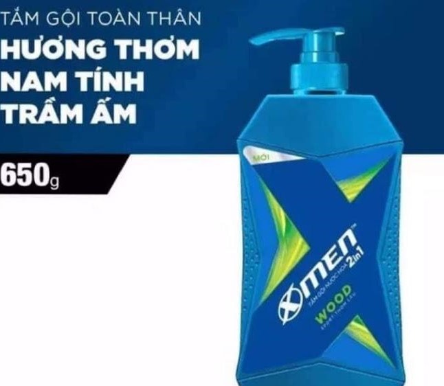 Dầu Tắm Gội Hương Nước Hoa 2in1 XMen Wood 650g