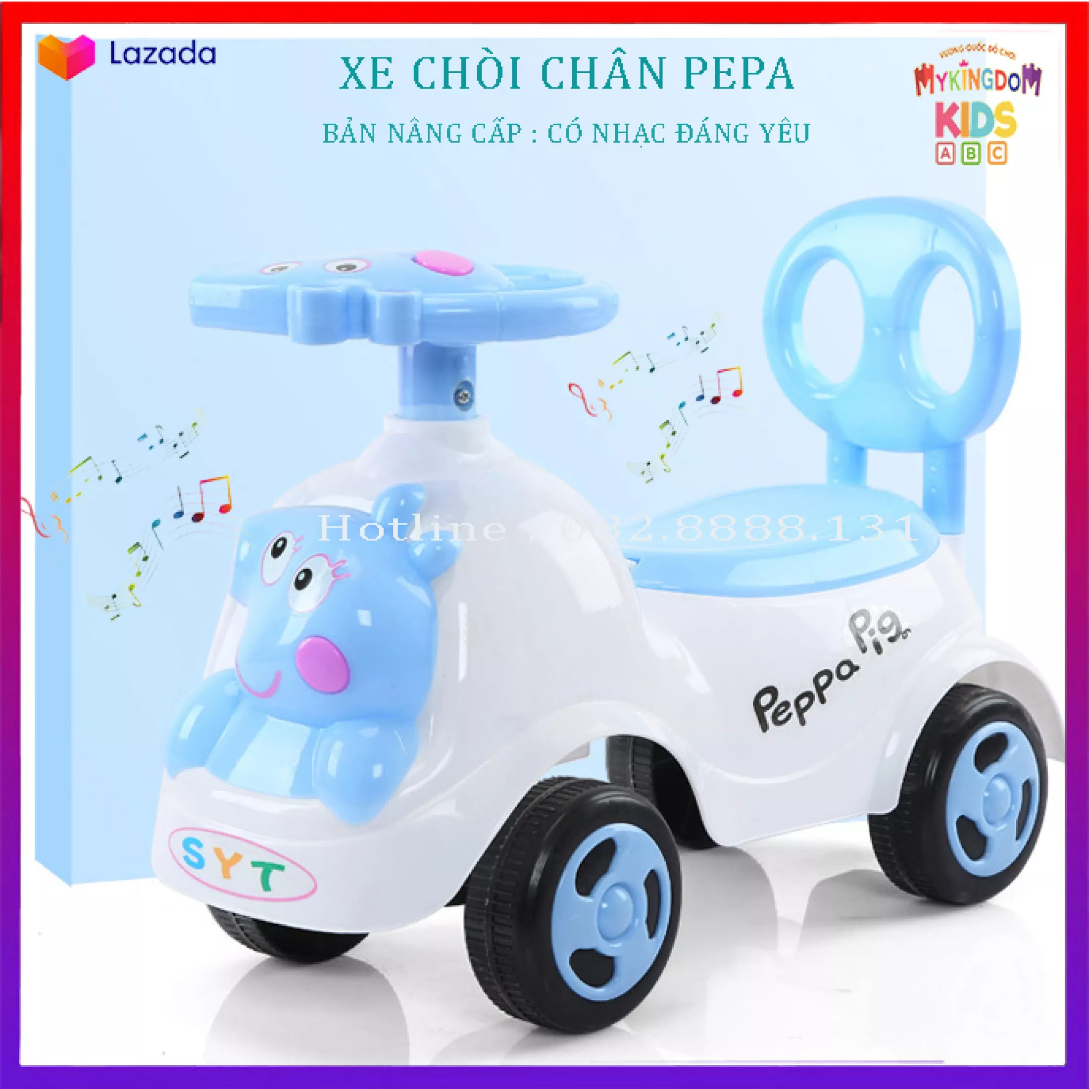 [HCM]Xe Lắc Heo Pepa có nhạc ,Đồ Chơi Hoạt Động Ngoài Trời Cho Bé giúp trẻ tăng khả năng vận động rèn luyện thể chất. Xe chòi chân heo peppa phù hợp cho bé từ 1-5 tuổi