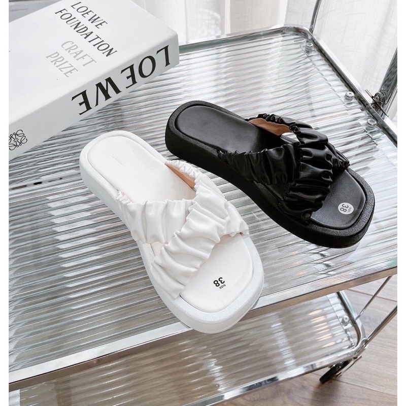 Dép 2 quai chéo nhún đế độn 2p dd-0311