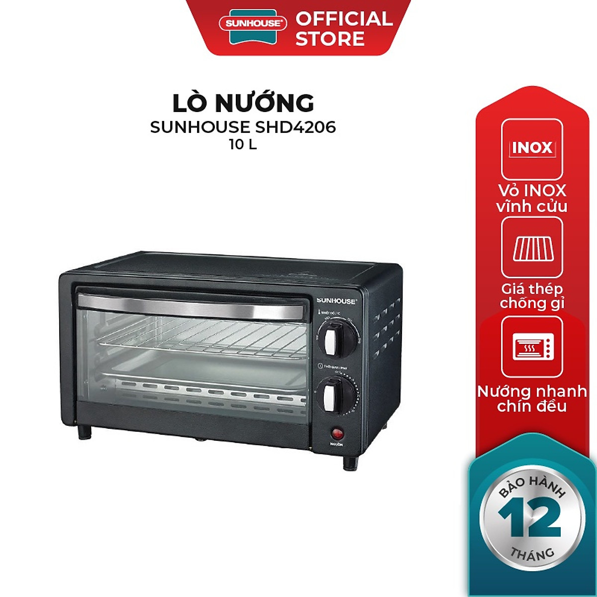 Lò Nướng Điện Sunhouse SHD4206 (10L)