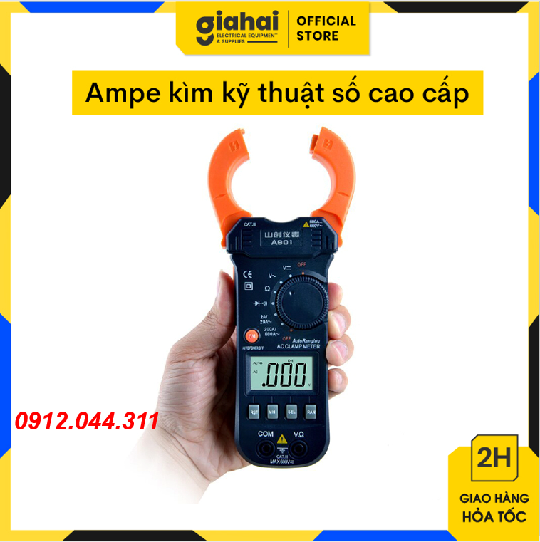 Ampe kìm kỹ thuật số cao cấp đo chính xác chất lượng cao A901 TBD85