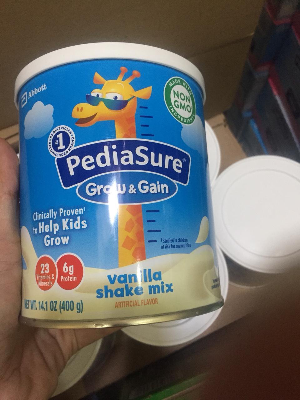Sữa bột pediasure sữa non gmo grow and gain hương vani 400g mỹ