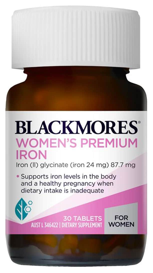 Viên uống bổ sung sắt cho bà bầu Pregnancy Iron Blackmores Úc 30 viên