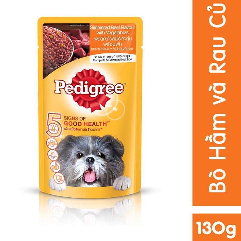 Sốt pedigree dành cho chó lớn vị bò hầm 130g