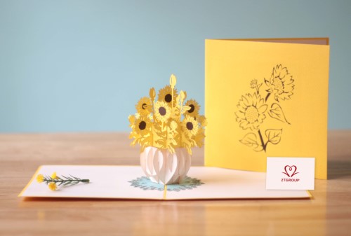 Thiệp 3D hoa hướng dương