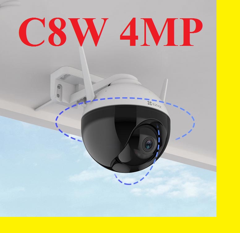 Camera Ezviz C8W độ phân giải 4MP 2K có màu ban đêm - Camera IP Ngoài Trời 360 Độ 4MP Ezviz C8W Trắng Đen được thiết kế với tông màu thời trang, có khả năng chống nước, chống bụi đạt chuẩn IP65