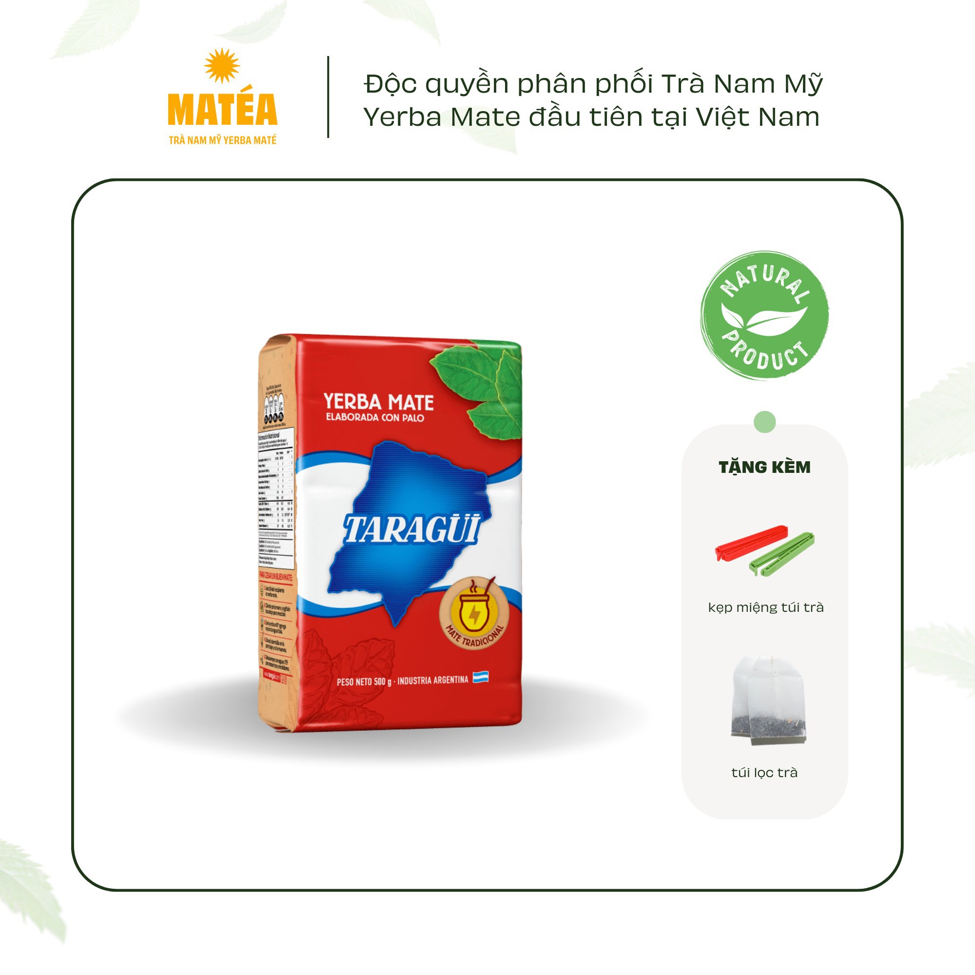 Trà Nam Mỹ Yerba Maté Taragui 500g vị Truyền thống