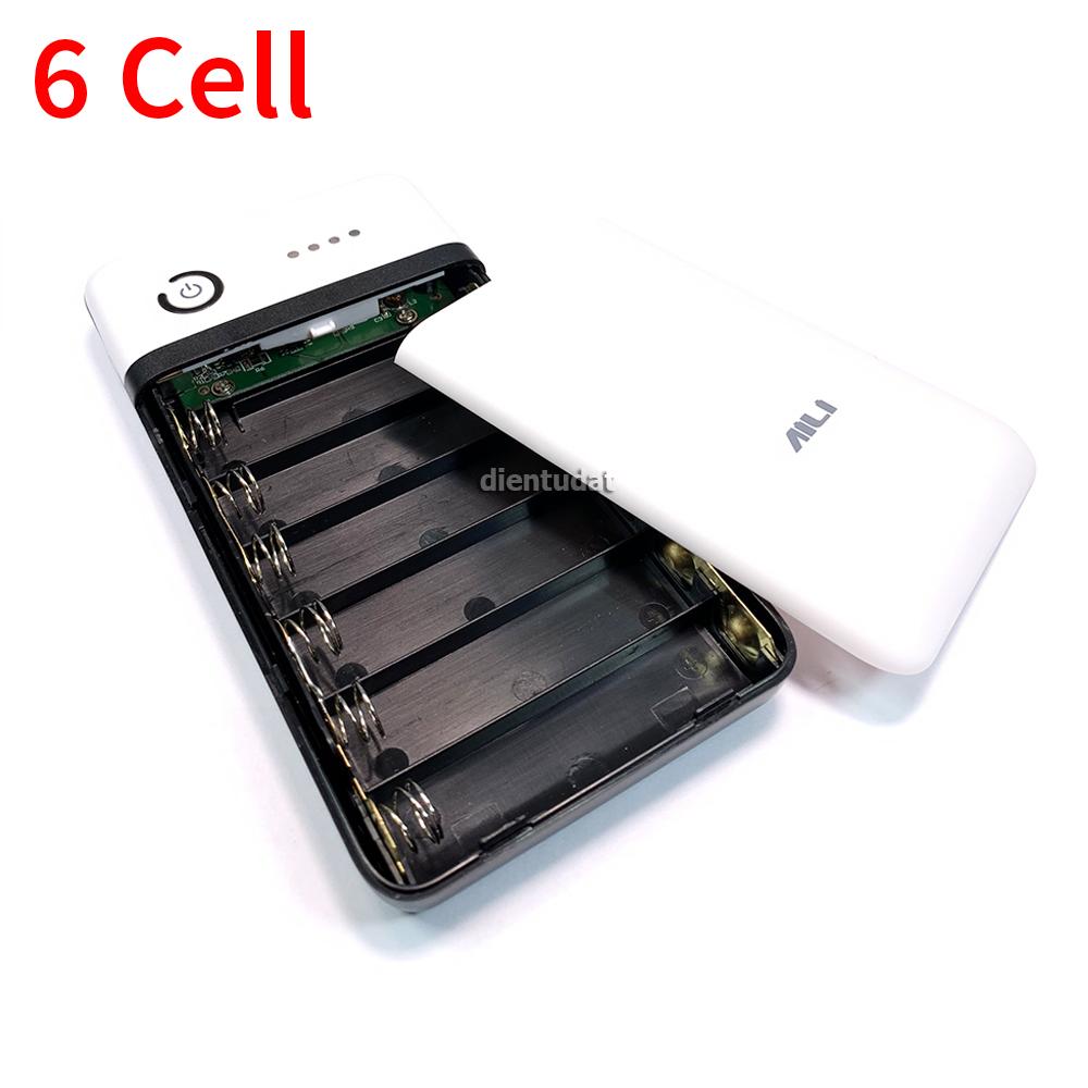 Vỏ sạc dự phòng 6 cell aili - có lò xo