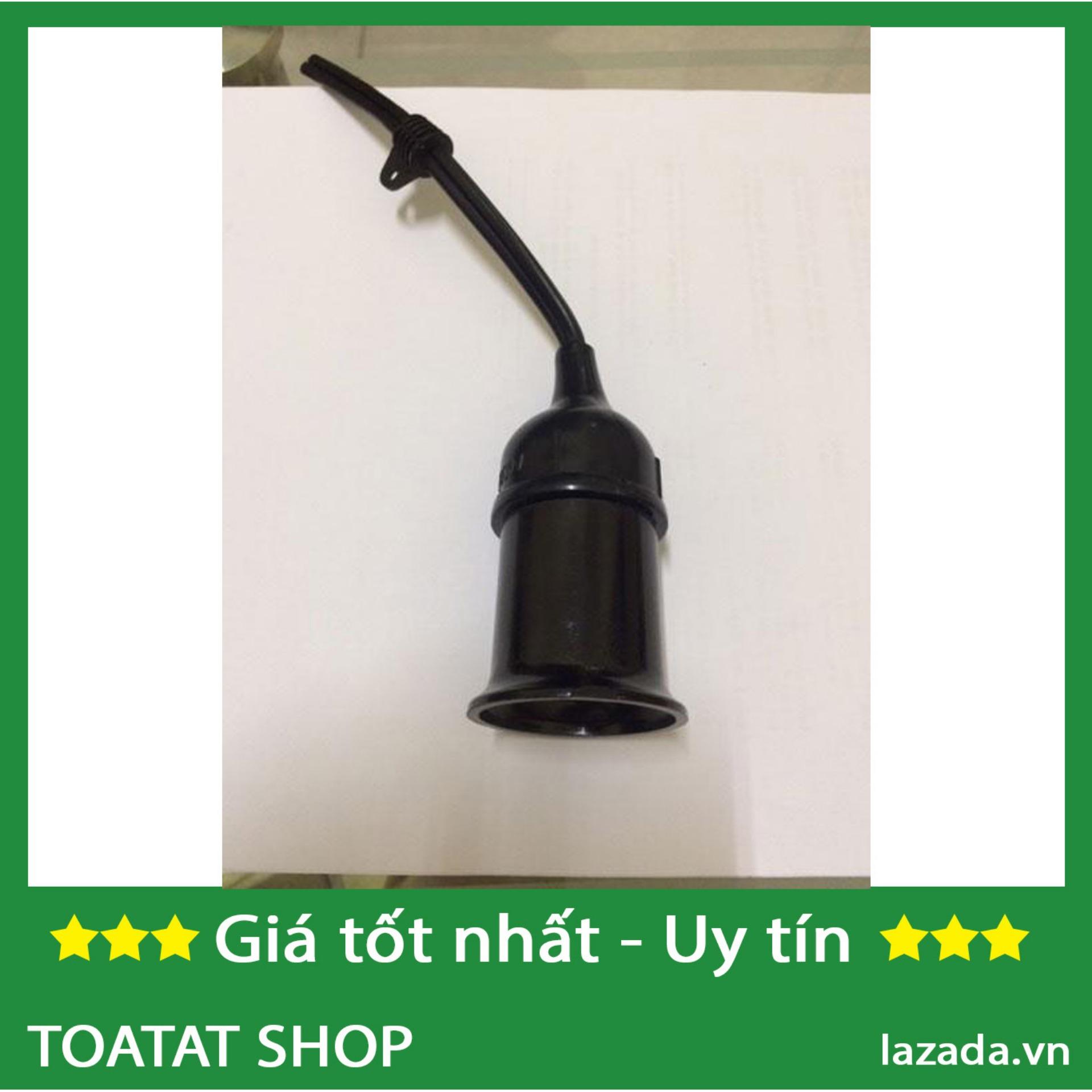 Bộ 2 chuôi đèn E27 dây treo - Kín nước (Đen)