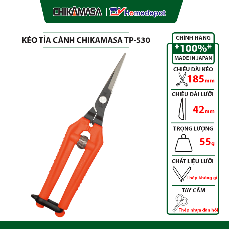 Kéo cắt cành cao cấp Nhật bản Chikamasa TP-530