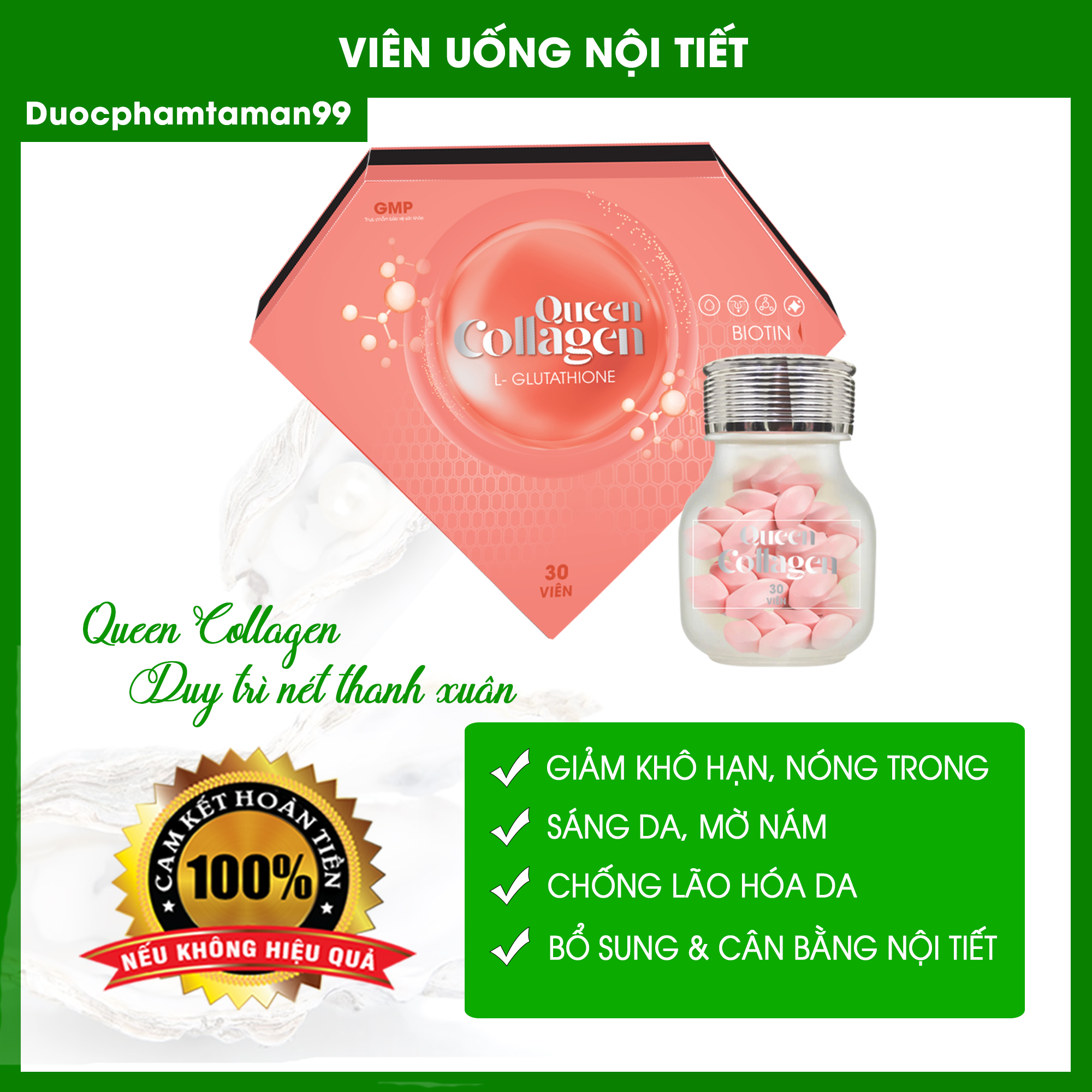 FREESHIP MAX - Viên uống nội tiết Queen Collagen.