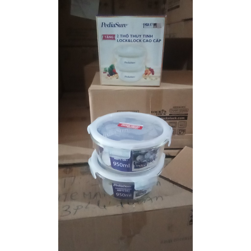 [HCM]Bộ 2 Hộp thủy tinh Lock & Lock 950ml