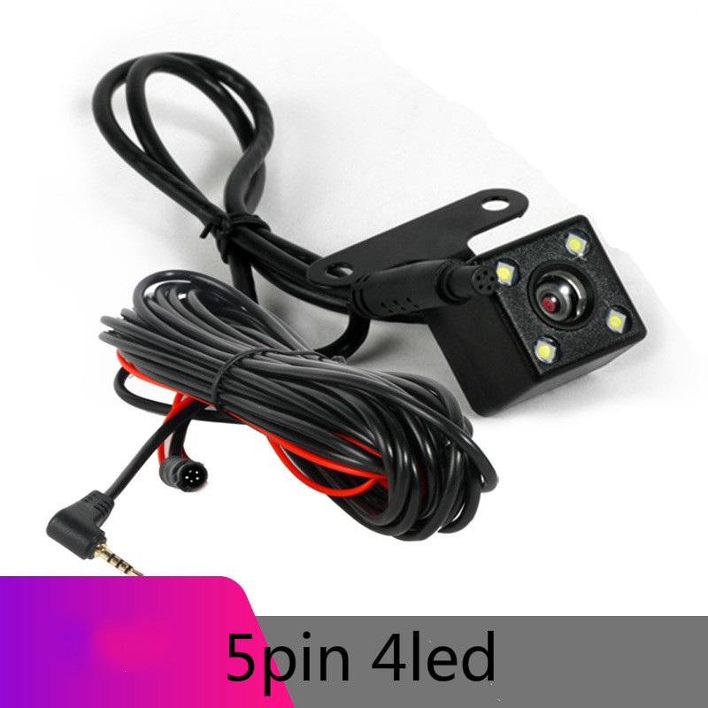 Camera Lùi 4 Led Chống Nước Jack Cắm 2.5mm 5 chân Cho Camera Hành Trình - chuôi tròn