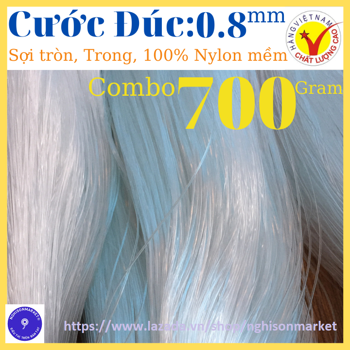  Dây cước đúc câu cá 0.8mm nuôi hàu biển thả diều cuộn 700gram hàng công ty loại tốt 