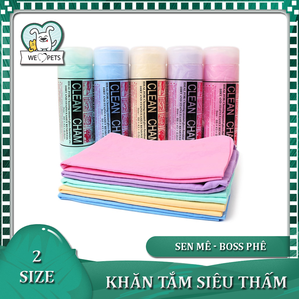 Khăn tắm cho thú cưng khăn tắm cho chó mèo siêu thấm không hộp - lida pet shop