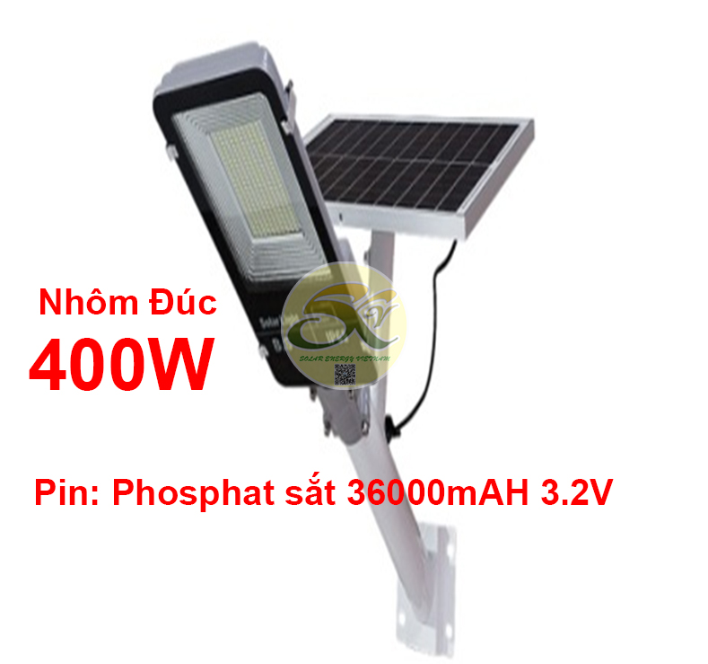 Đèn bàn chải 400w năng lượng mặt trời - đèn pha bàn chải năng lượng mặt trời 400w nhôm đúc
