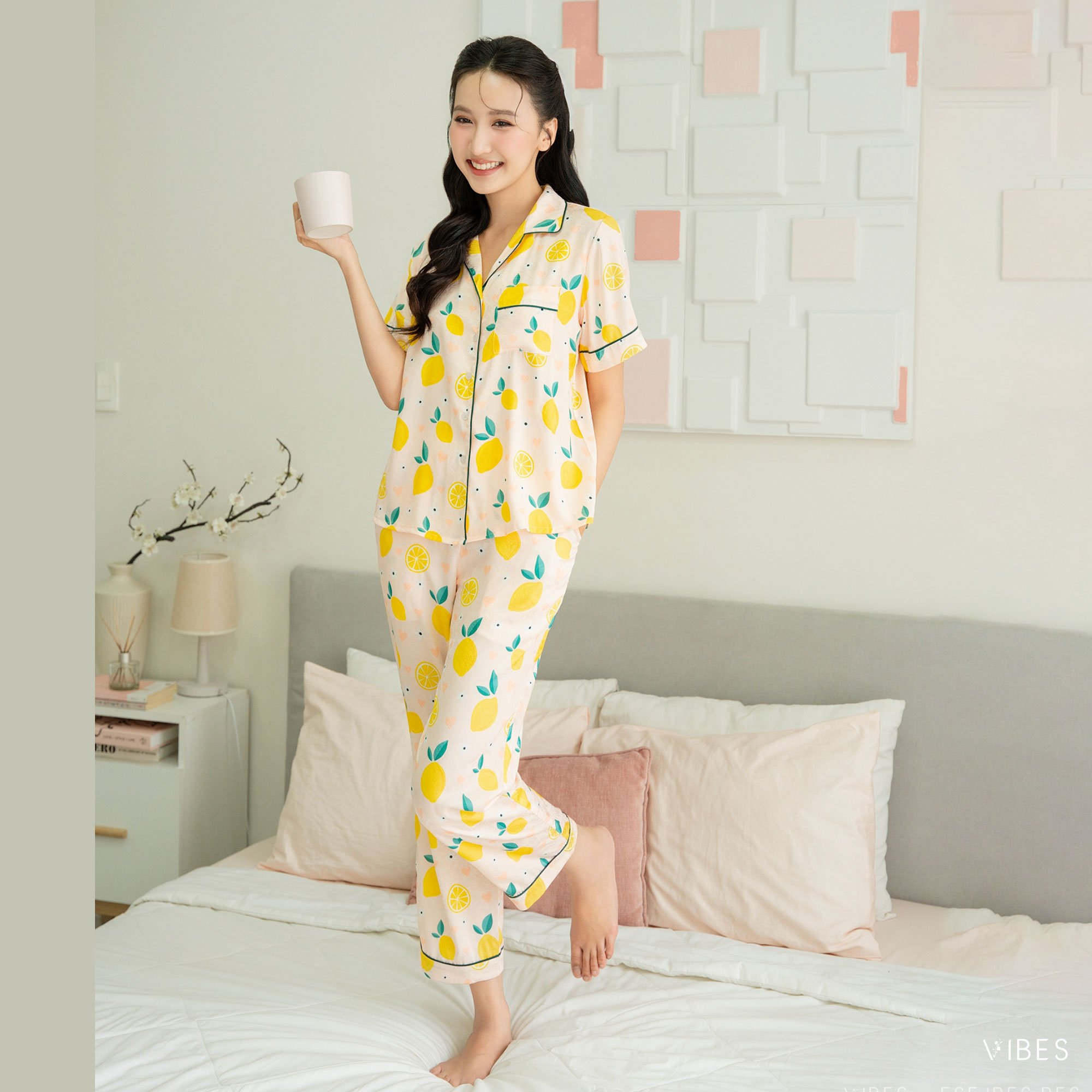 Vibes pijama dài lemons long py set