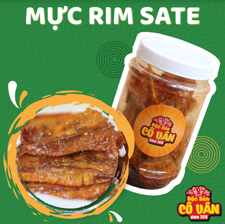 Mực rim sa tế nguyên con - đặc sản quy nhơn + tặng 1 túi khô bò miếng mềm