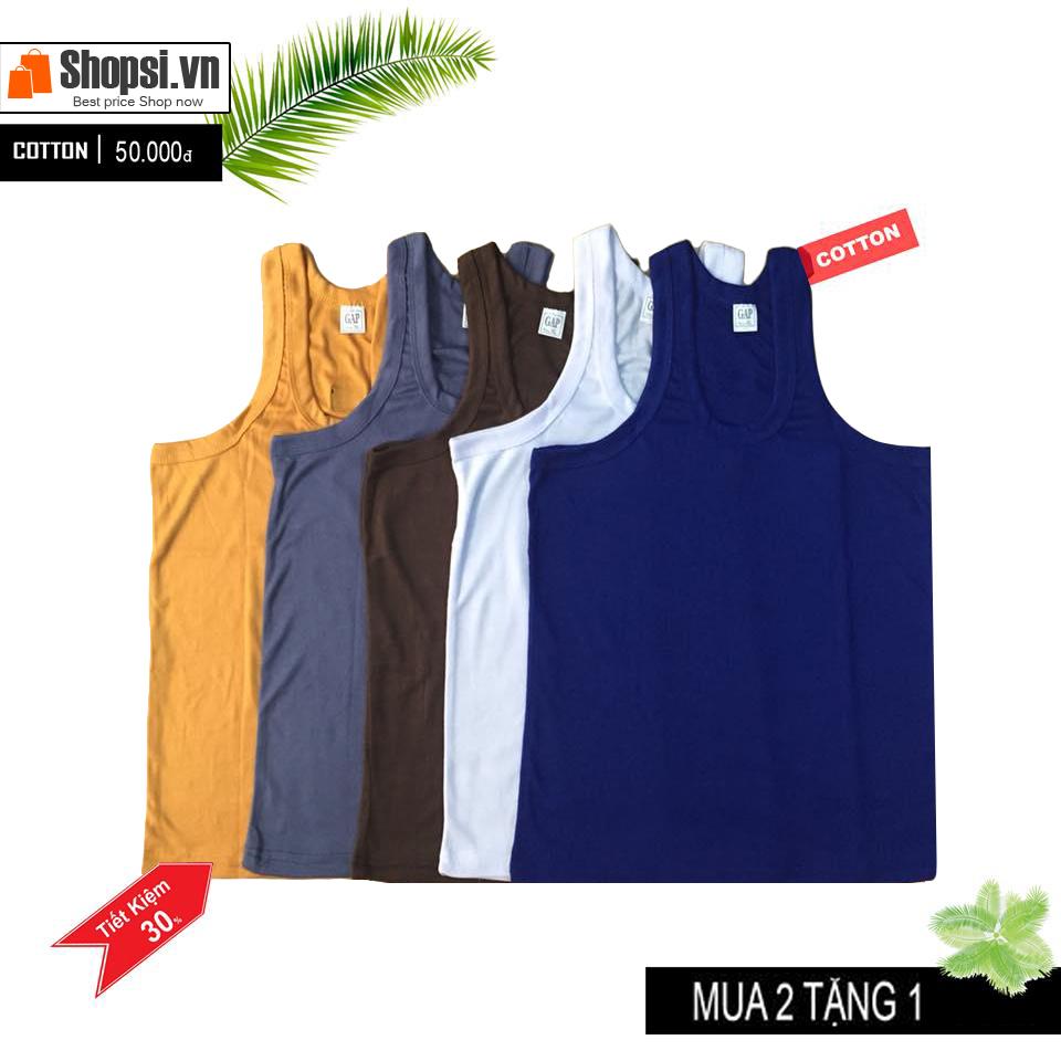 Combo 3 áo thun ba lỗ thun dệt kim g.a.p sắc hè