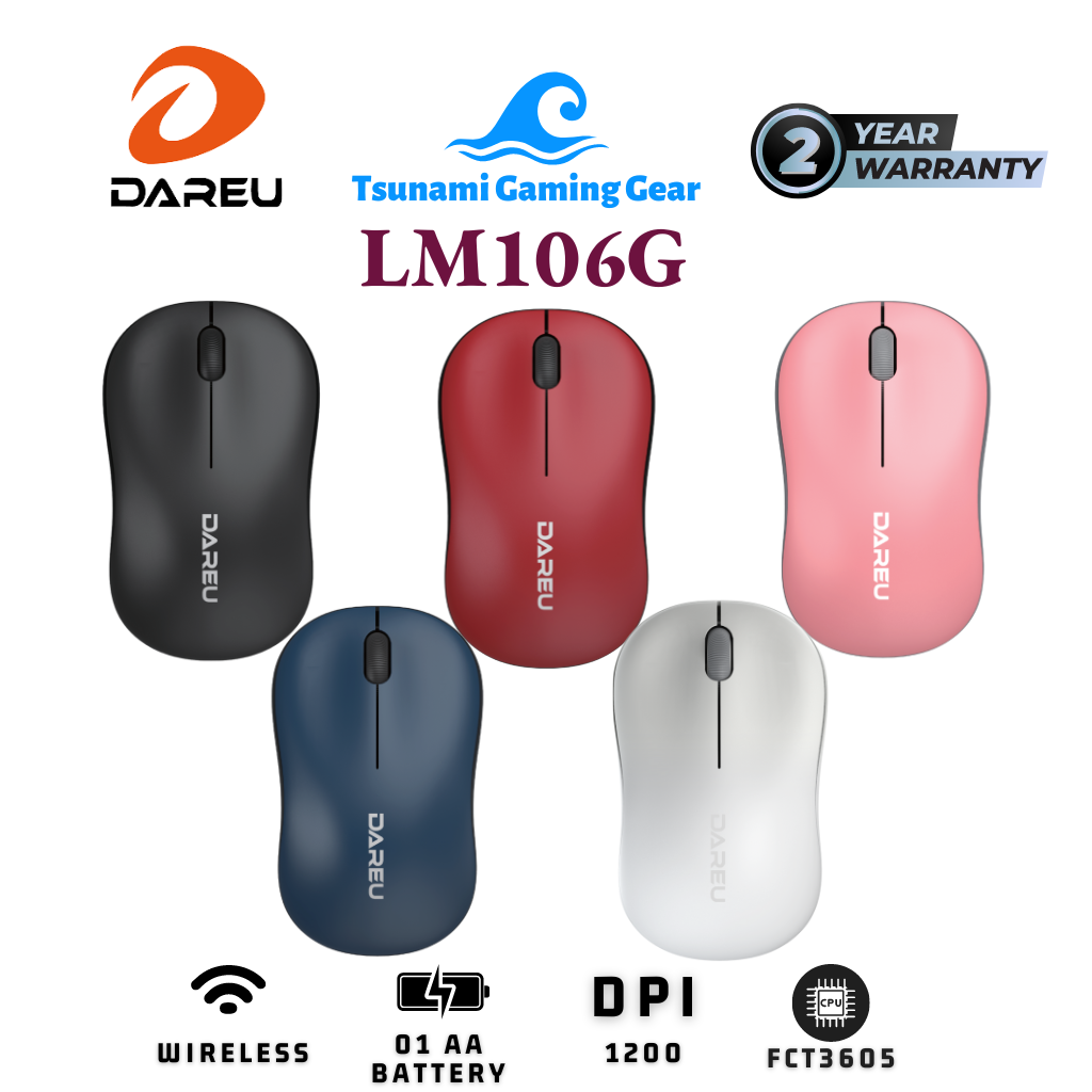 Chuột không dây Dareu LM106G 5 màu thời trang