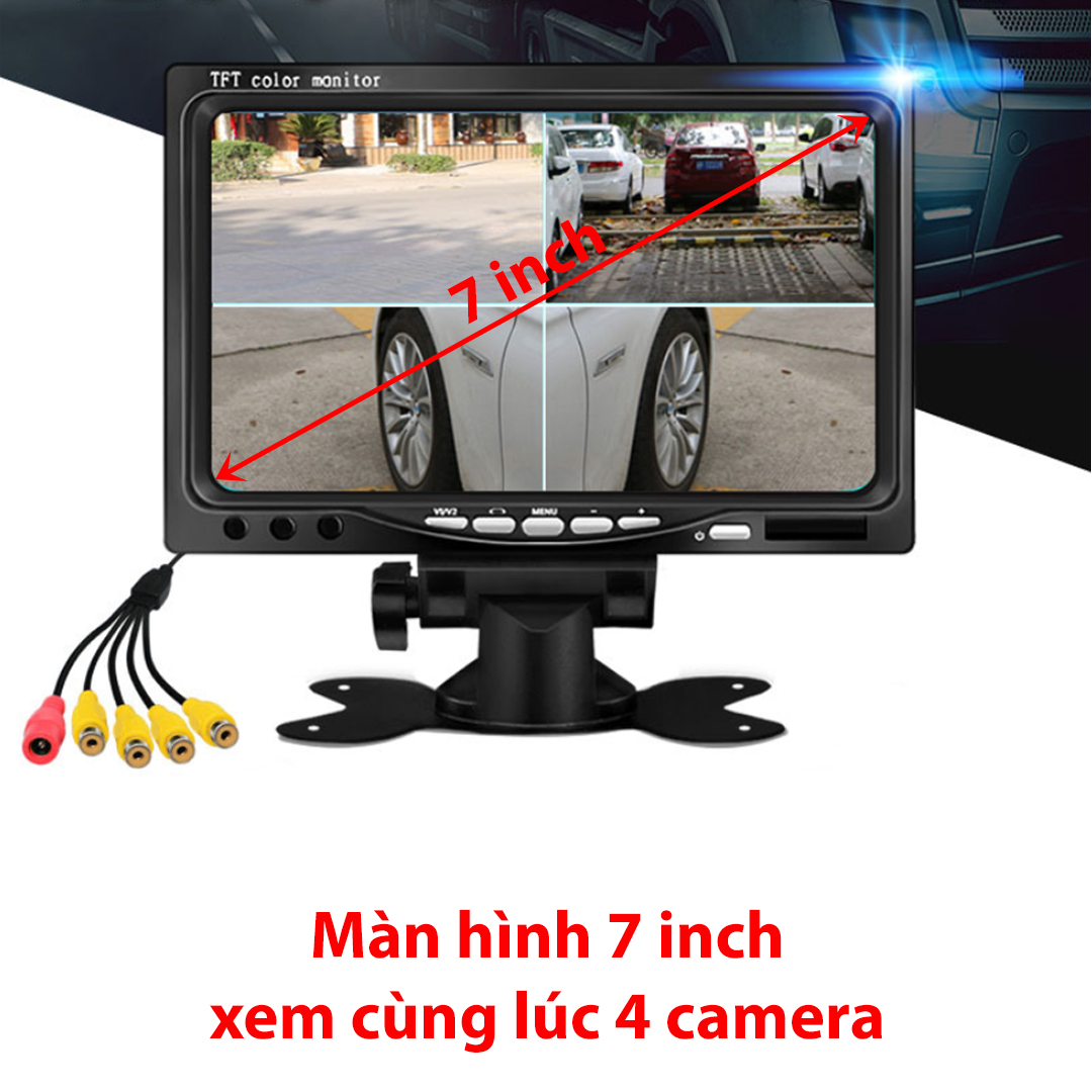 Màn hình taplo 7 inch | Xem cùng lúc 4 camera