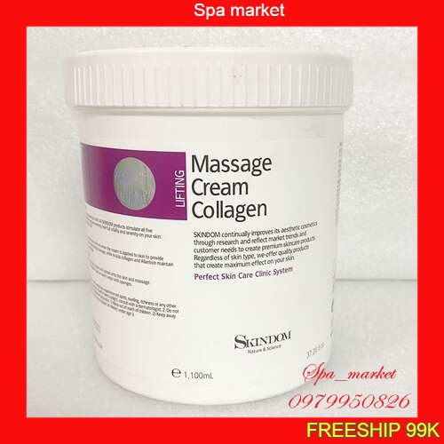 Kem massage Skindom giúp săn chắc sáng mịn ngăn ngừa lão hóa da hũ 1000ml dành cho spa
