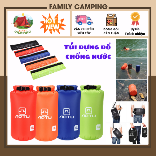 Túi chống nước, túi đựng đồ chuyên dụng cho các hoạt động thể thao dưới nước, đi biển, Cắm trại 10L 20L chính hãng AoTu [có ảnh và video trong mô tả sản phẩm]