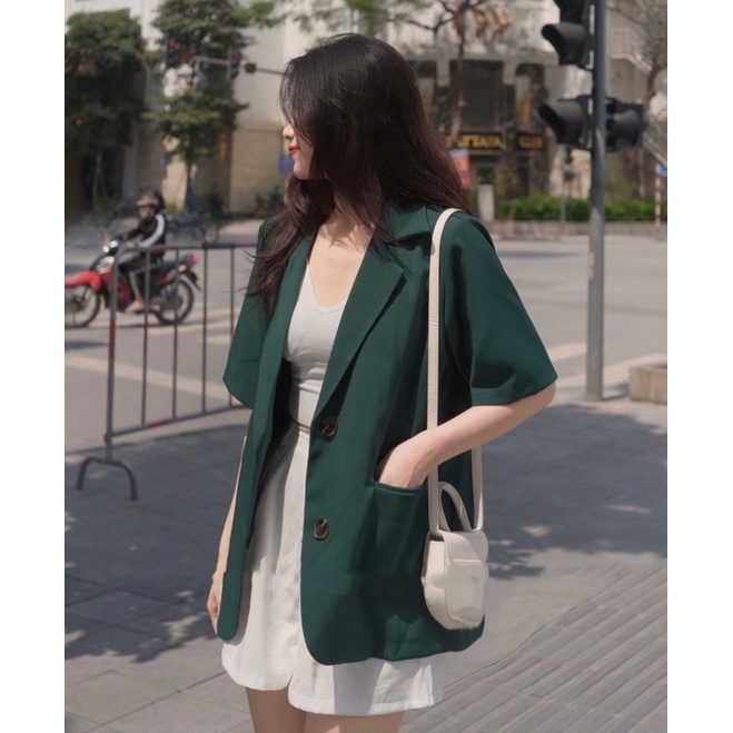 Áo blazer tay ngắn 1 lớp ulzzang