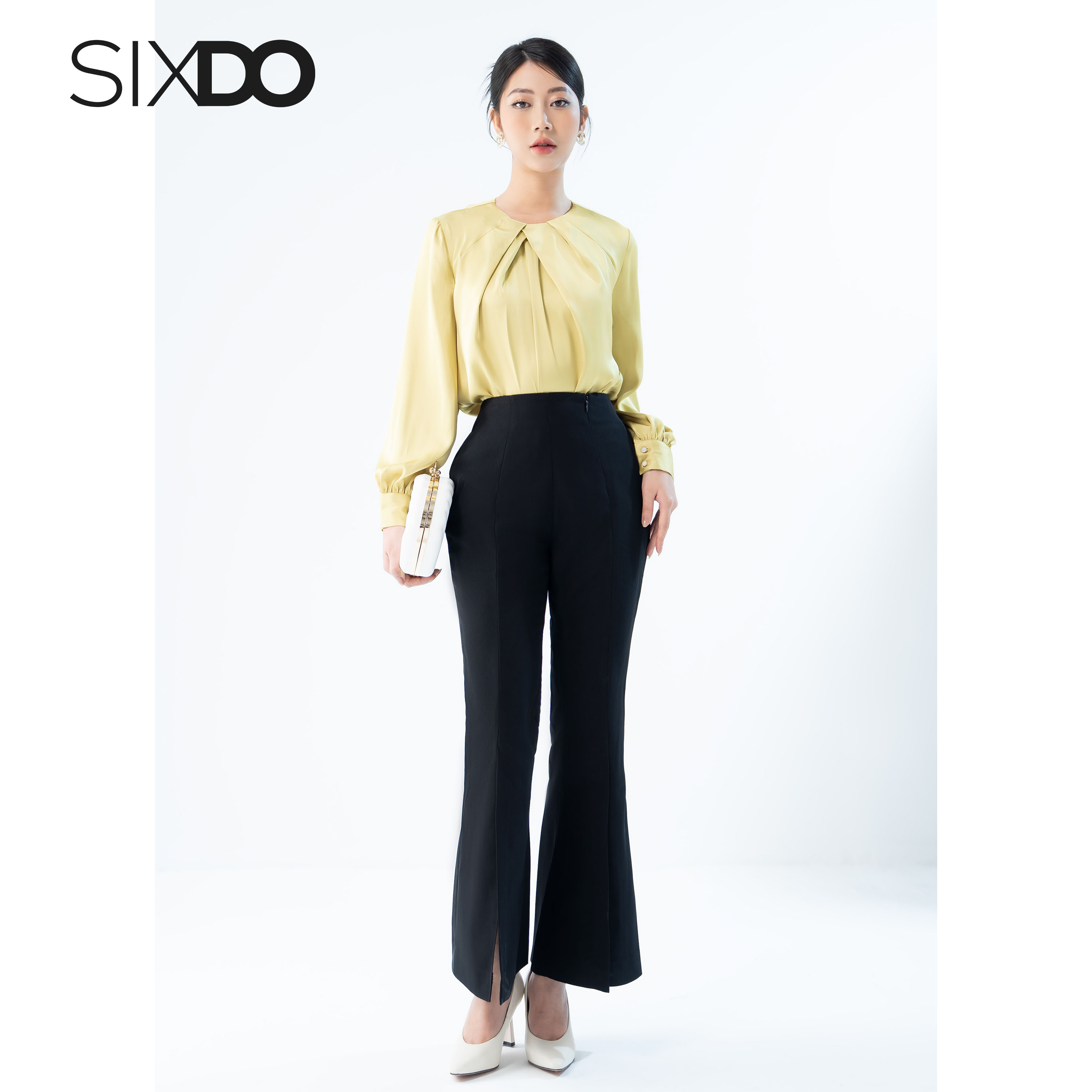 Quần nữ ống xẻ khóa sườn thời trang SIXDO