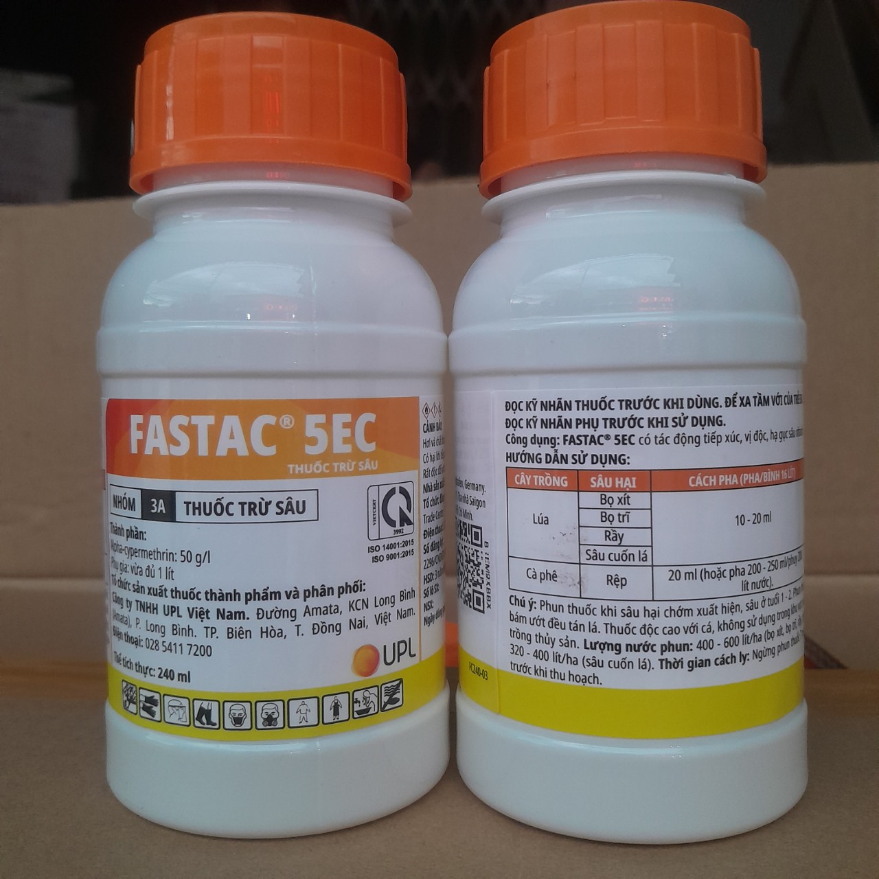 Thuốc trừ sâu FASTAC EC (Alpha- cypermethrin g/l)Chai 240ml -đặc trừ sâu miệng nhai, bọ trĩ, ruồi vàng, chích hút - UPL- AgriHG