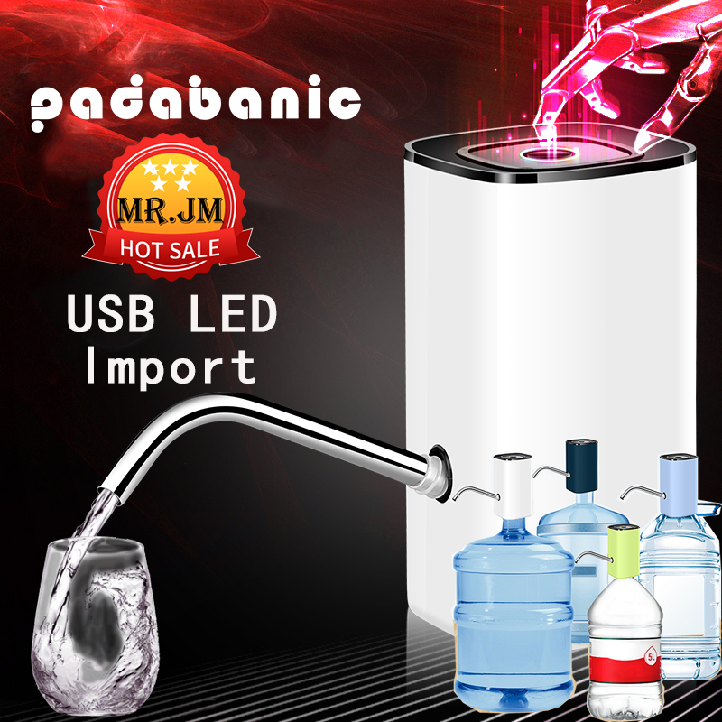 Vòi Bơm Nước Hút Nước Tự Động Padabanic Mini Dùng Cho Bình Nước Lọc Sạc Tích Điện USB Chạm Nhẹ Rót Nước Rảnh Tay
