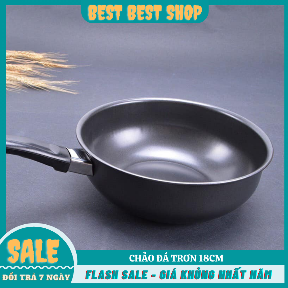 Chảo Chống Dính Sâu Lòng Đường Kính 18Cm - Tay Cầm Chống Nóng Hàng Nội Địa Chất Lượng Cao,Chảo Mini Chống Dính Cực Bền - Chảo Đá Chống Dính Cho Mọi Gia Đình