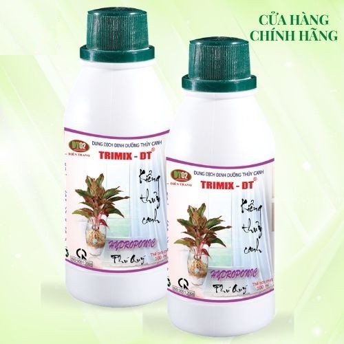 SET 2 CHAI Dung dịch dinh dưỡng thủy canh trimix-DT cho các loại cây kiểng thủy canh, dung tích 100ml