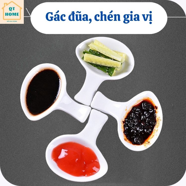 Gác đũa, chén đựng gia vị, đĩa gia vị bằng sứ