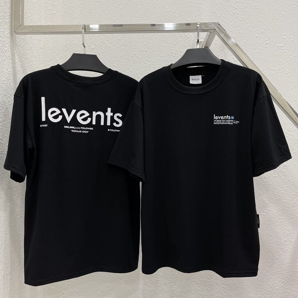 Full mác vải - áo thun levents popular logo v2 chất cotton 100% cao cấp