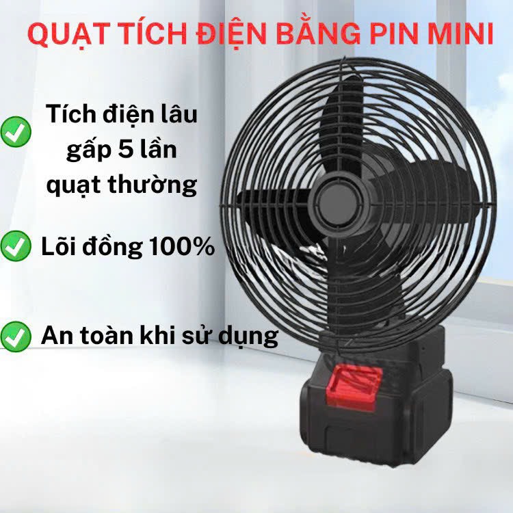 Quạt chạy pin Lithium 8inch - Quạt tích điện đường kính 22cm có đảo chiều gió, quạt, quạt usb, quạt cầm tay, quạt điện, quạt điện, quạt đẻ bàn, quạt gấp gọn ,quạt ,quạt mini