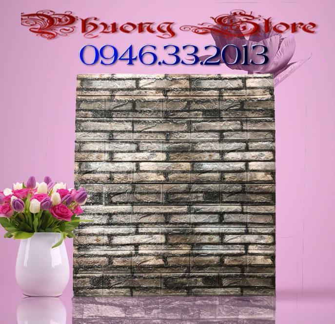 Combo 10 tấm xốp dán tường gạch giả gỗ, chống ồn, chống ẩm mốc cao cấp