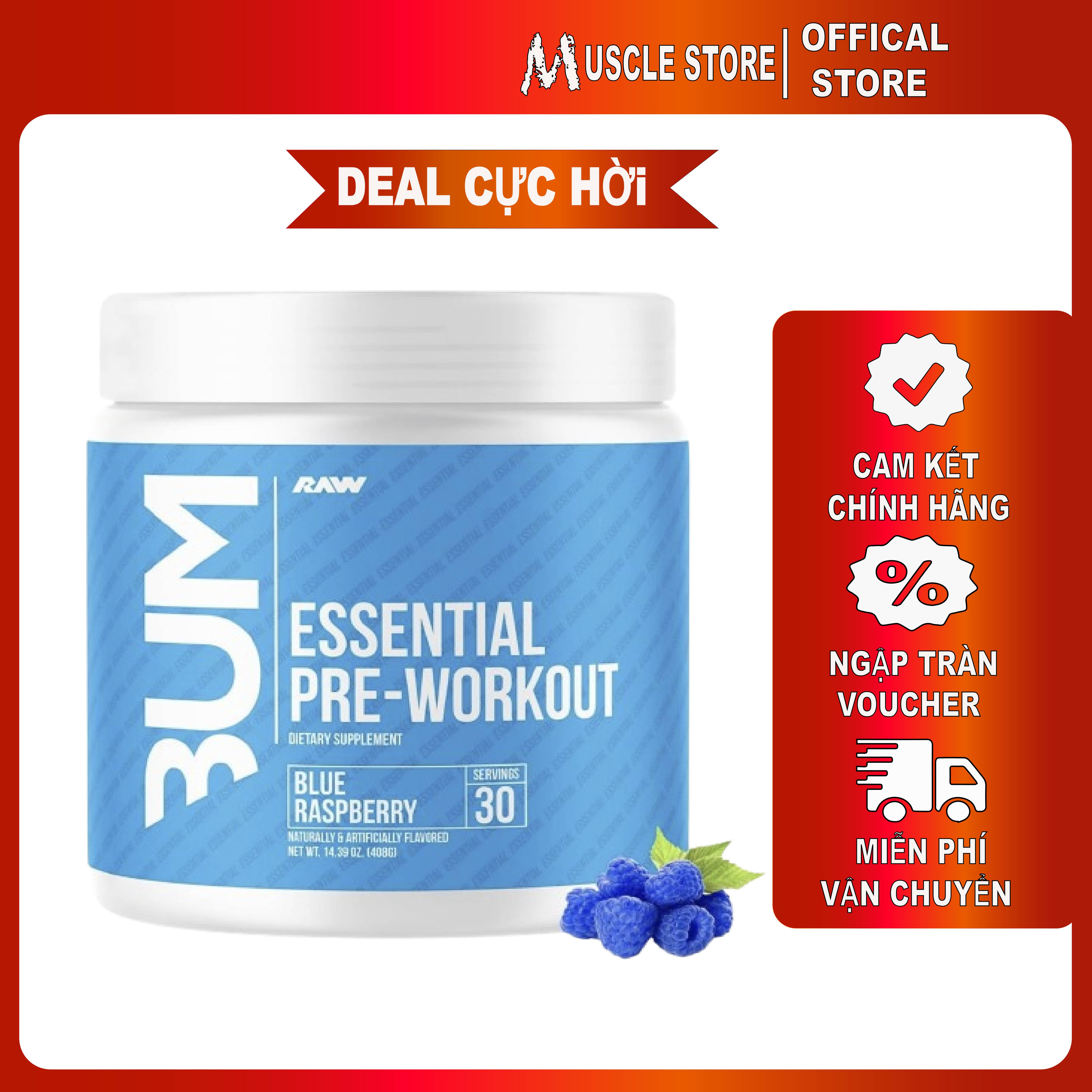 Bột Pre-Workout CBUM, Essential Pre Workout Chris Bumstead | Raw Nutrition